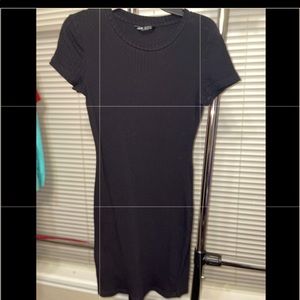 SHEIN SZ small Juniors Black ribbed Shirt dress.
